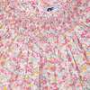 Girls Smocked Blouse Marcella, white and pink floral - Blouses - 3