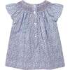 Girls Smocked Blouse Sienna, blue - Blouses - 4