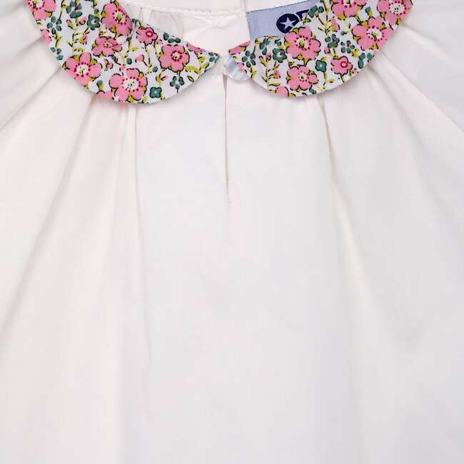 Girls Blouse Rene, white and pink - Blouses - 3