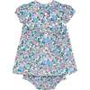 Hand-Smocked Baby Dress Carolina, pale blue floral - Dresses - 4