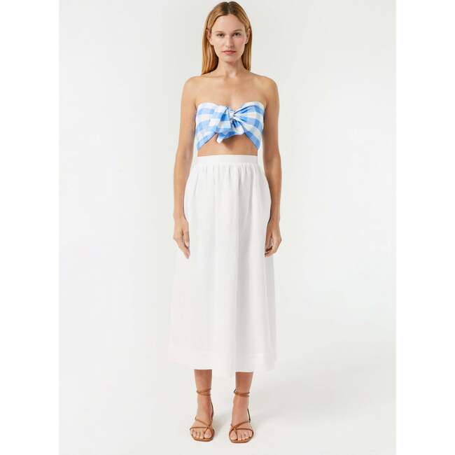 Women's Aaron A-Line Midi Skirt, White