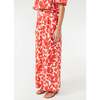 Women's Campbell 2-Tone Wide-Leg Pants, Red Caspian Lagoon Grande - Pants - 2