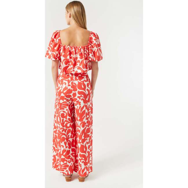Women's Campbell 2-Tone Wide-Leg Pants, Red Caspian Lagoon Grande - Pants - 3
