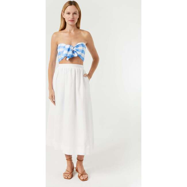 Women's Aaron A-Line Midi Skirt, White - Skirts - 3