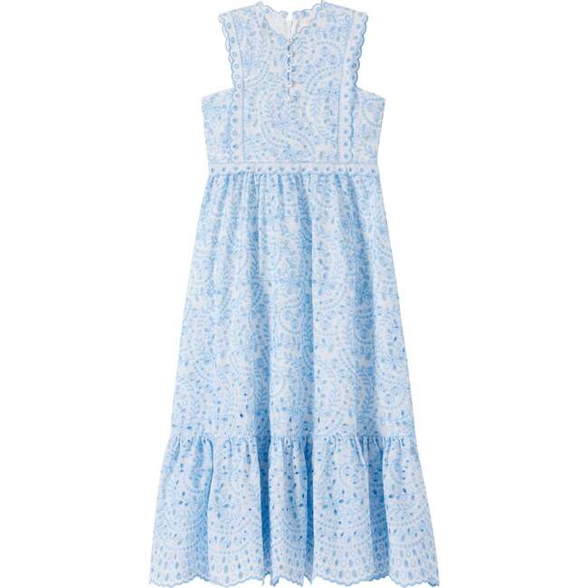 Girls Zoe Embroidered Maxi Dress Blue