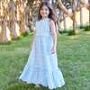 Girls Zoe Embroidered Maxi Dress Blue - Dresses - 3