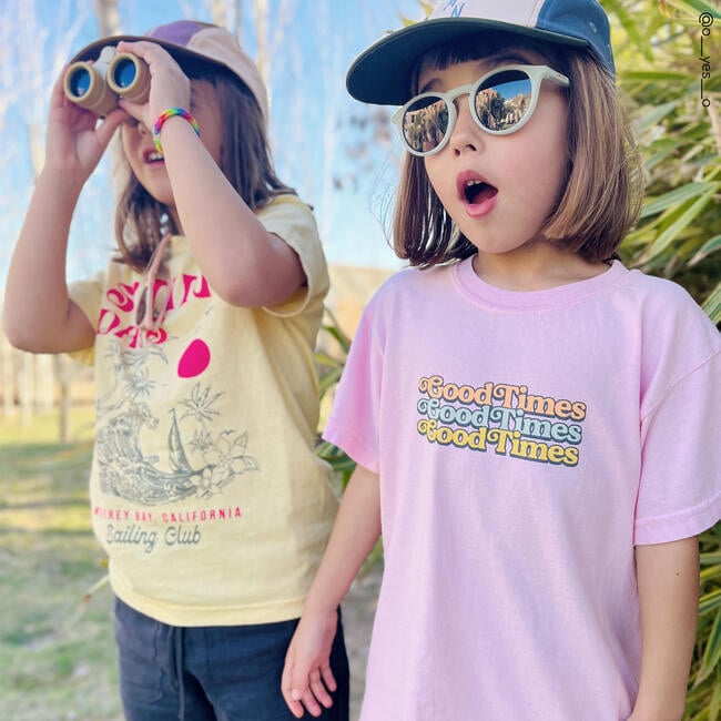 Kids Good Times T-shirt, Pink - T-Shirts - 4