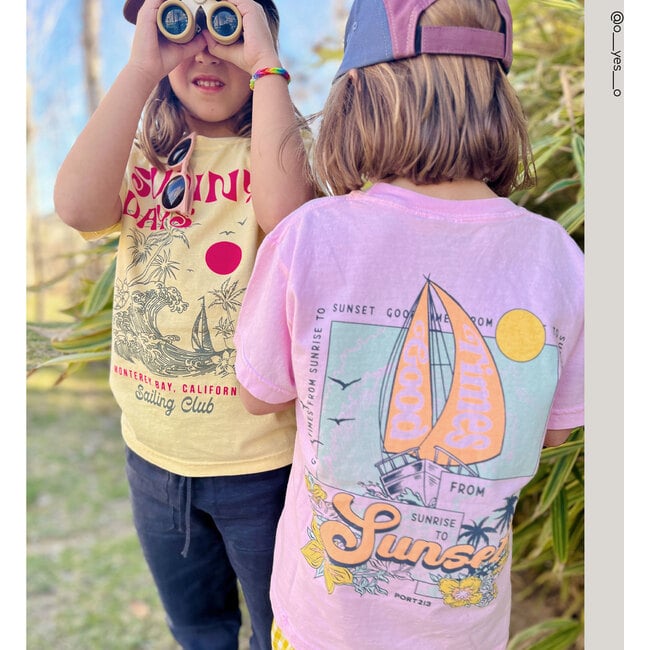 Kids Good Times T-shirt, Pink - T-Shirts - 5