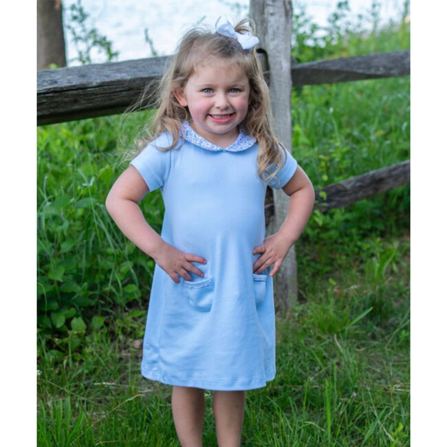 Charlotte Pima Dress Blue and floral - Dresses - 2