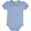 Charlotte Pima Onesie blue and floral - Onesies - 1 - thumbnail