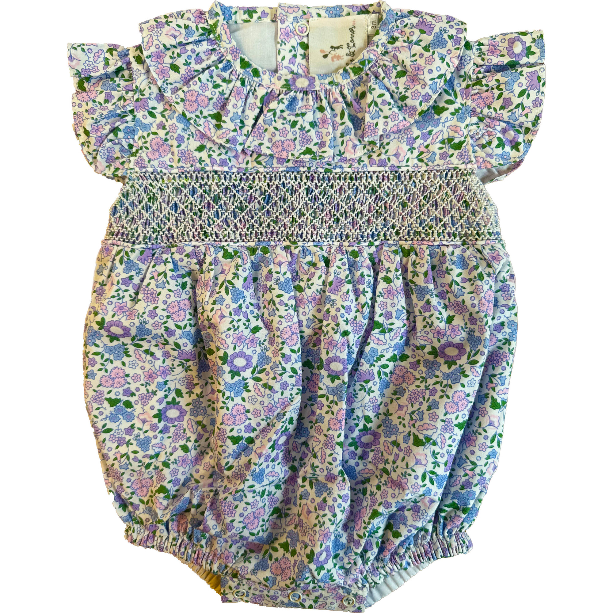 Charlotte Smocked Bubble floral - Rompers - 1