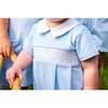 Charlie Smocked Romper blue and white - Rompers - 3