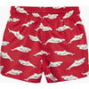 Little Shark Swimshort, Red - Swim Trunks - 2