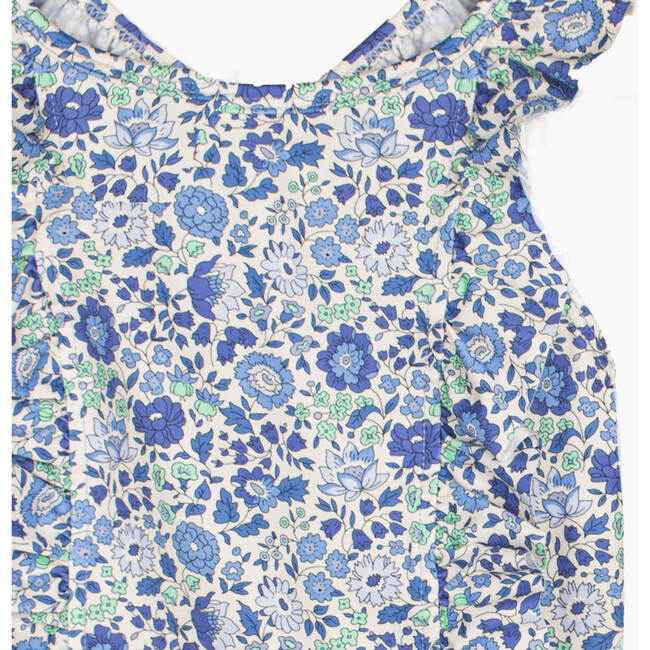 Liberty Print Danjo Frill Swimsuit, Blue Danjo - One Pieces - 3