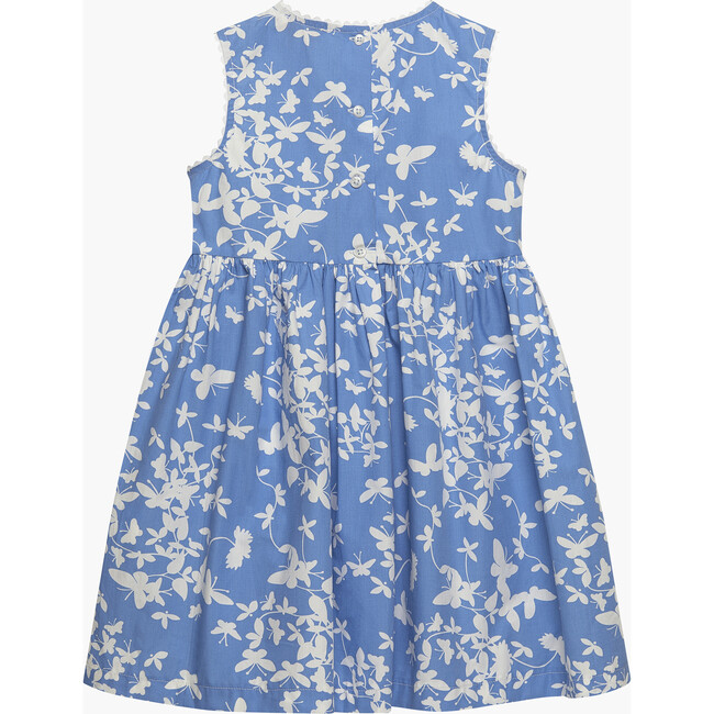 Adelina Butterfly Ric Rac Dress, Azure Blue - Dresses - 2