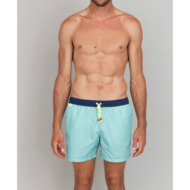 Men's Trawangan Swim Trunk, Green Bahia - Swim Trunks - 2