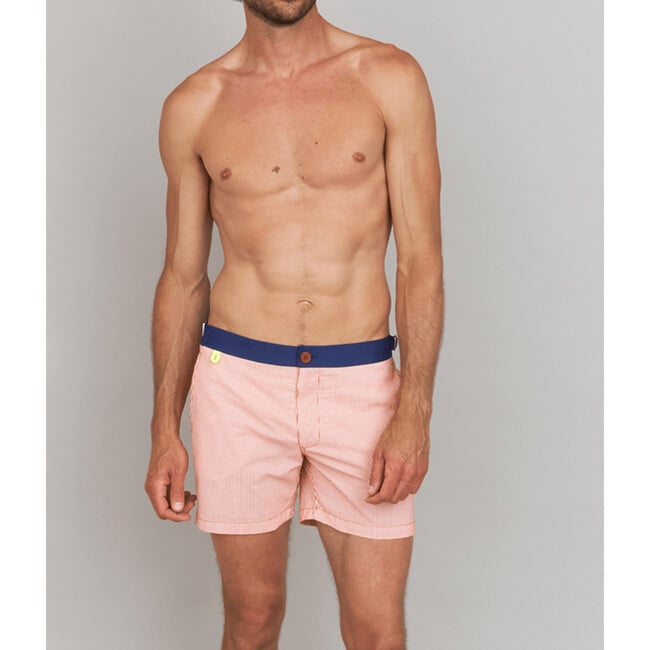 Men's Air Seersucker Swim Trunk, Orange - Swim Trunks - 2