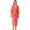 Women's Annie Print Notch Neck Billow Maxi Dress, Optical Floral - Dresses - 1 - thumbnail