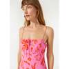 Women's Milo Botanical Abstract Print Midi Slip Dress, Pink - Dresses - 2