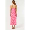 Women's Milo Botanical Abstract Print Midi Slip Dress, Pink - Dresses - 4