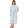 Women's Darby Flutter Sleeve Eyelet Lace Midi Dress, Sky Heart - Dresses - 1 - thumbnail