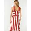 Women's Nadine Twill Cabana Stripe A-Line Midi Skirt, Brick - Skirts - 5