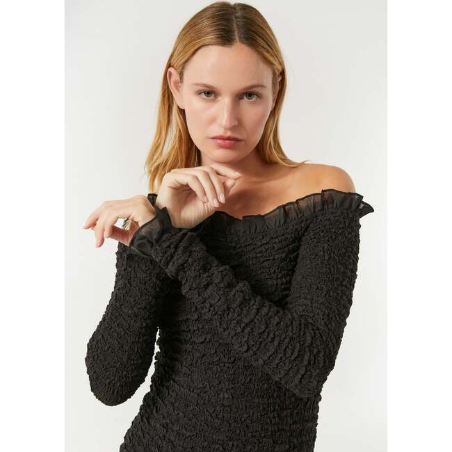 Women's Lettie One Shoulder Smocked Bodice Maxi Dress, Ink - Dresses - 2