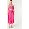 Women's Dina Spaghetti Strap Side-Zipper Crop Top, Hot Pink - Blouses - 2