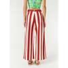 Women's Jonas Twill Cabana Stripe Pants, Brick - Pants - 4