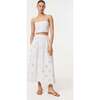 Women's Aaron Mirror Daisy A-Line Midi Skirt, White - Skirts - 2