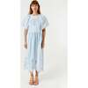 Women's Darby Flutter Sleeve Eyelet Lace Midi Dress, Sky Heart - Dresses - 3