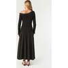 Women's Lettie One Shoulder Smocked Bodice Maxi Dress, Ink - Dresses - 4 - thumbnail