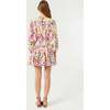 Women's Ella Floral Print Long Sleeve Braided Belt Short Dress, Painted Bloom - Dresses - 4