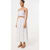 Women's Aaron Mirror Daisy A-Line Midi Skirt, White - Skirts - 3