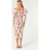 Women's Tessa Print Puff Sleeve Gathered-Front Bodycon Dress, Painted Bloom - Dresses - 4