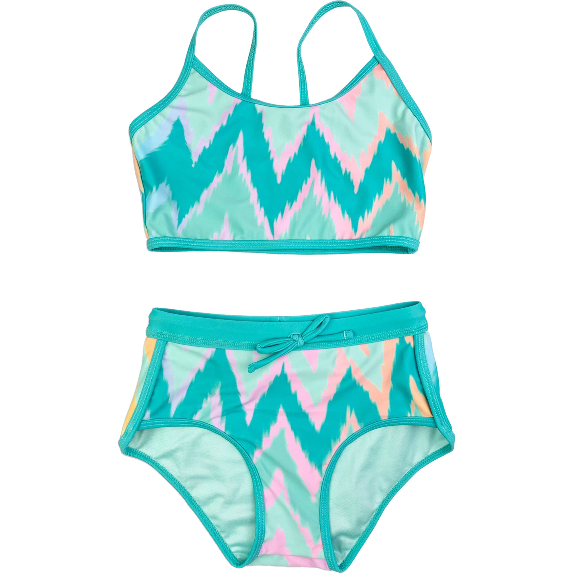 Stella Sleeveless Swim Top & Short Set, Ikat - Two Pieces - 1