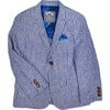 Sports Single-Breasted Notch Lapel Jacket, Cabana Stripe - Jackets - 1 - thumbnail