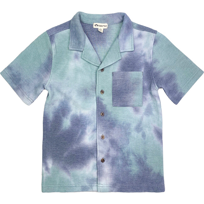 Resort Tie-Dye Short Sleeve Shirt, Seafoam