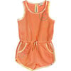 Olivia Sleeveless Drawstring Waist Romper, Apricot - Rompers - 1 - thumbnail