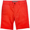 Flat-Front Trouser Short, Coral - Shorts - 1 - thumbnail