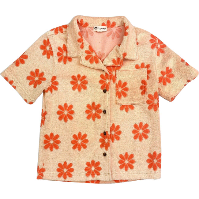 Girls Resort Short Sleeve Shirt, Daisies