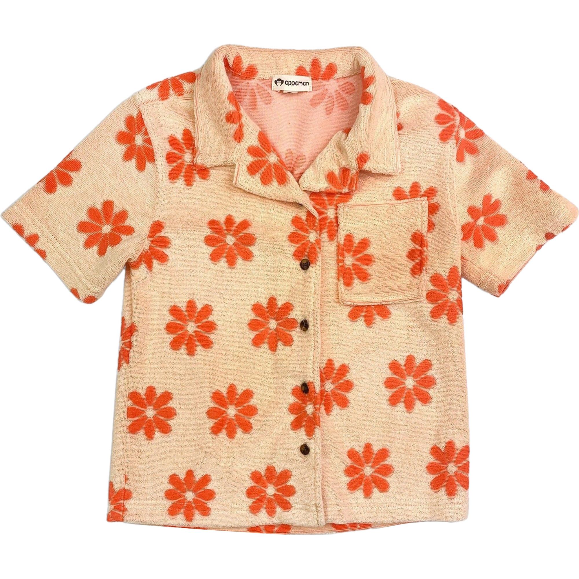 Girls Resort Short Sleeve Shirt, Daisies - Shirts - 1