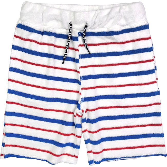 Camp Drawstring Shorts, Red, White & Blue