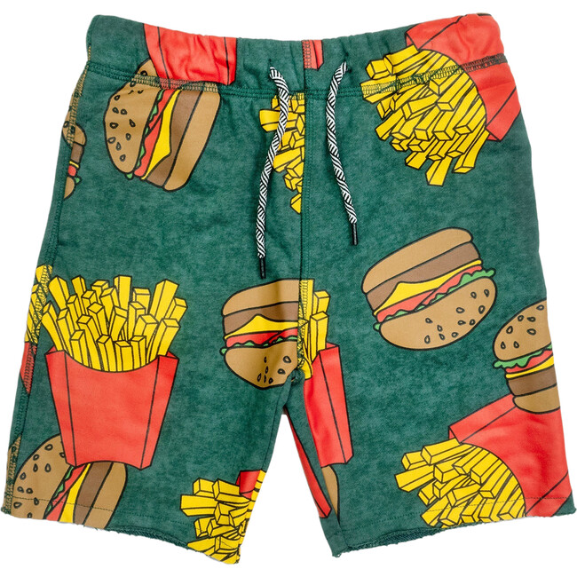 Camp Drawstring Shorts, Burgers & Fries