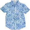 Day Party Print Shirt, Blue Palms - Shirts - 1 - thumbnail