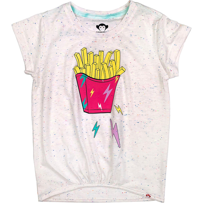 Callaway Fries Print Tee, Speckled White