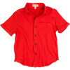 Beach Rolled Short Sleeve Shirt, Coral - Shirts - 1 - thumbnail