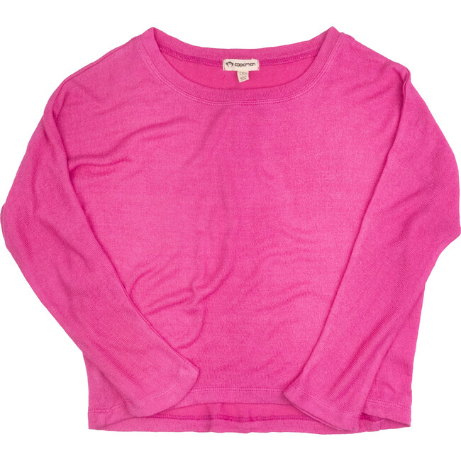 Beach Long Sleeve Sweatshirt, Radiant Pink