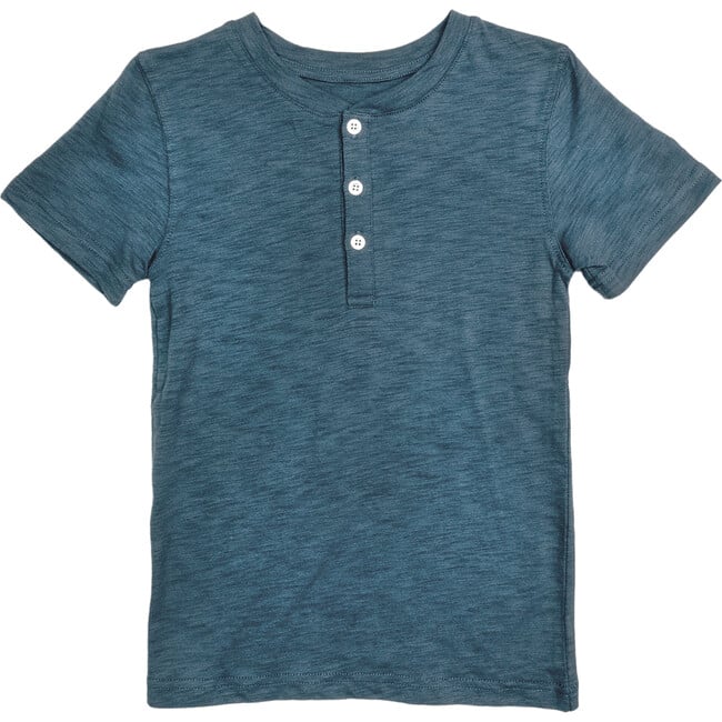 Day Party Henley T-Shirt, Ensign Blue - T-Shirts - 2