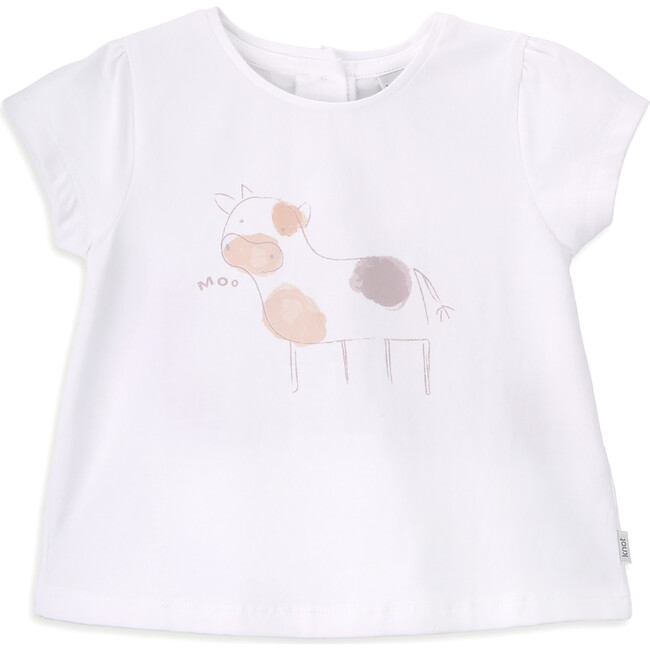 Moo t-shirt for girl in organic cotton